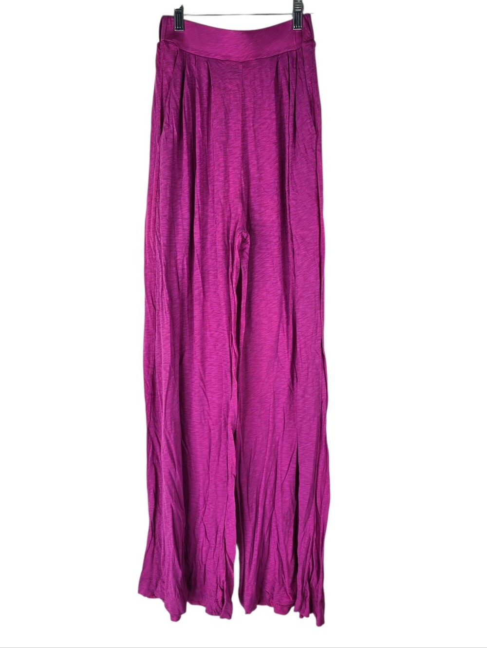 Laird Womens Small LONG Tall Wide Leg Yoga Pink Sheer Yoga Pants